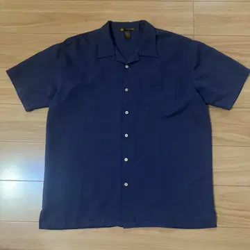 Harriton 오픈 카라 셔츠 네이비 XL