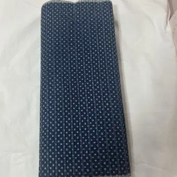 면 옷감 유카타 파랑 바탕 도트