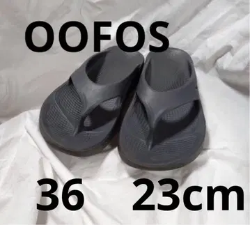 OOFOS 우포스 그레이 리커버리 샌들 36 23cm