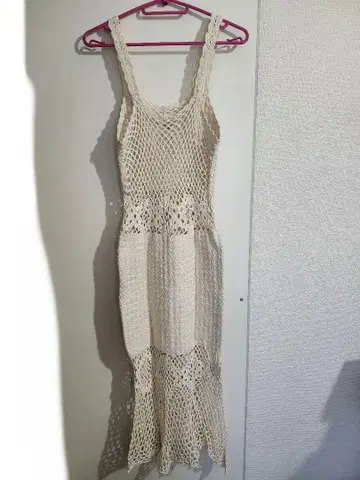 cyan 시모키타자와 crochet one-piece 니트 원피스