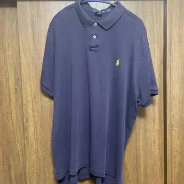 네이비 피케 셔츠 로고 자수