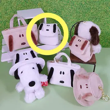 [ 새상품 ] 스누피 미니 백팩 참 화이트 키링 봉제 인형 참