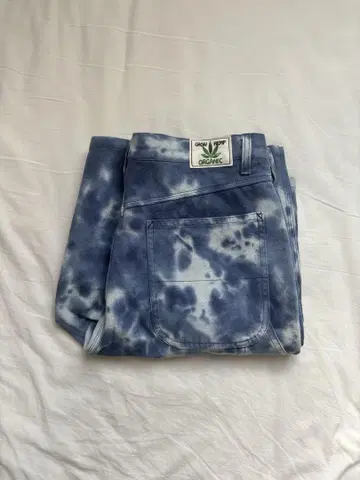 HUF 하프 팬츠 다이 다이 패턴 블루