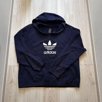 adidas 빈티지 오버 사이즈 기모 후드티 2XL 네이비