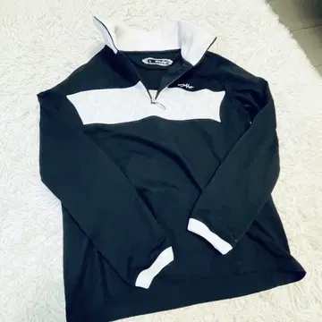오클리 골프 하프 지퍼 셔츠 블랙 화이트 L 새상품급