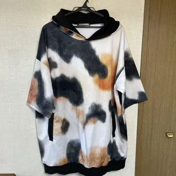 ankoROCK 삼색 고양이 후드티 반팔