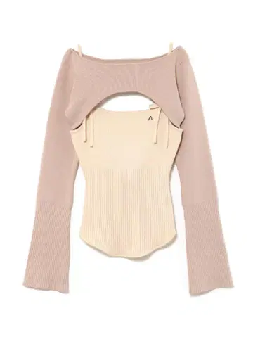 Bebe ribbon set tops 베이지
