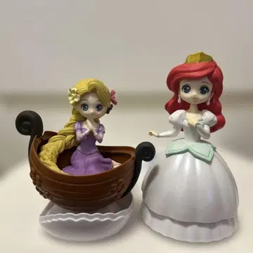 가챠가챠 Disney 프린세스 아리엘&라푼젤 피규어 2개 세트
