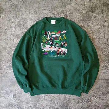 90s USA 산티 라오스 몽족 와펜 맨투맨