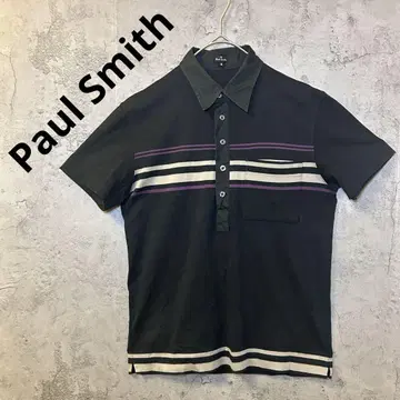PaulSmith 폴스미스 남성용 반팔 피케 셔츠 블랙 S