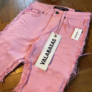 valabasas 스키니 플레어 데님 핑크 29 발라바사스 크러쉬 새상품