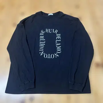 FRAY I.D 블랙 긴팔 레터링 그래픽 T셔츠 프리 사이즈