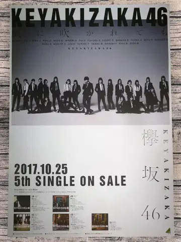 케야키자카46 CD 바람에 이끌려도 홍보 포스터