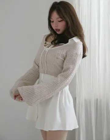 andmary Rio blouse set dress beige pink
