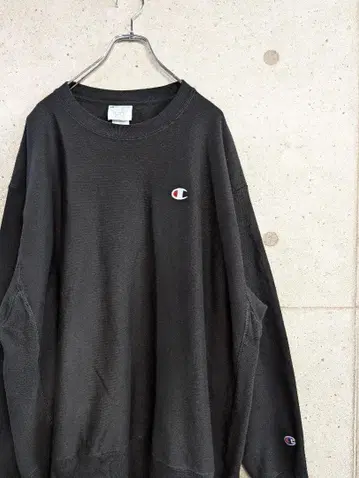 Champion 리버스 위브 블랙 맨투맨 2XL 청단택