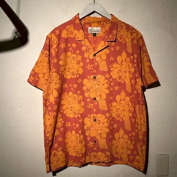 파탈로하 pataloha 꽃무늬 오픈 카라 반팔 셔츠 L 파타고니아