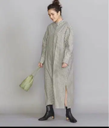 유나이티드 애로우즈 스트라이프 셔츠 원피스