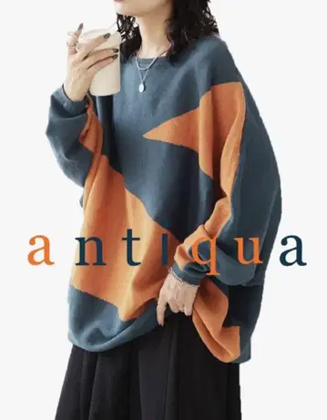 [ 완판템 택 포함 안티카 뉴앙스 패턴 돌먼 니트 봄 니트 돌먼 니트