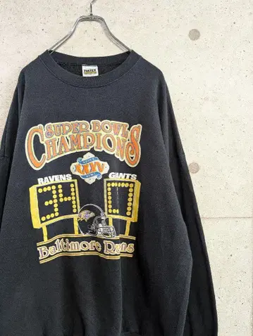 TULTEX 볼티모어 레이븐스 맨투맨 3XL 블랙 USA제 90s
