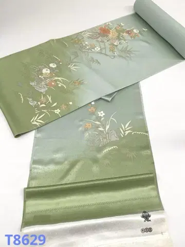 츠케사게 손그림 금채 문양 디자인 순수 실크 옷감