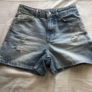 ZARA 데미지 데님 숏팬츠