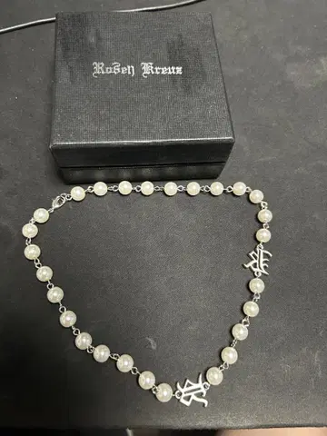 Rosen Kreuz R K 펄 펜던트 목걸이