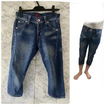 로데오 크라운 카프리 데님 청바지 RODEO CROWNS 핑크