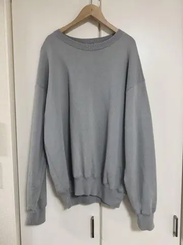 AURALEE SMOOTH SOFT SWEAT P/O BLUE GRAY