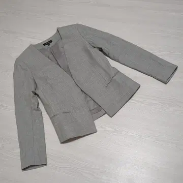 띠어리 노카라 자켓 네이비 현행 택 울 혼방