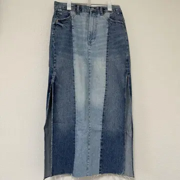 ZARA 데님 패치워크 롱 스커트