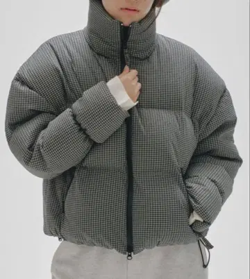 체크 던 자켓/체크 다운 자켓