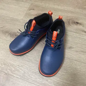 [ 새상품급 ] ccilu 칠 25cm 방수 레인슈즈 네이비/오렌지