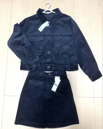 GU 코듀로이 CPO 자켓 미니 스커트