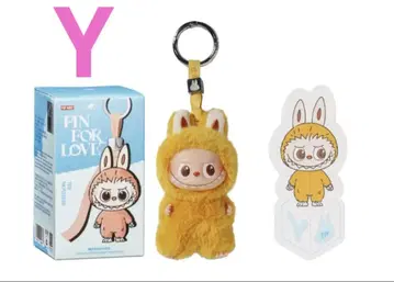 정품 Labubu 알파벳 Y 봉제 인형 펜던트
