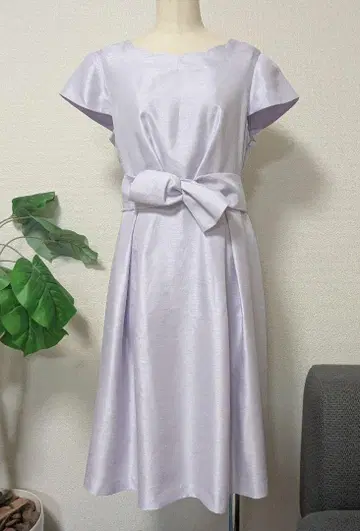 도쿄 소와르 연보라 A라인 원피스 허리 리본