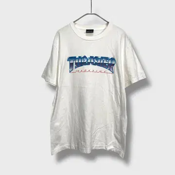 THRASHER 트레셔 매거진 로고 프린트 T셔츠 화이트 L 상당