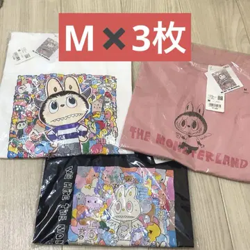 유니클로 팝마트 더 몬스터즈 러브브 T셔츠 M 사이즈 3개 세트