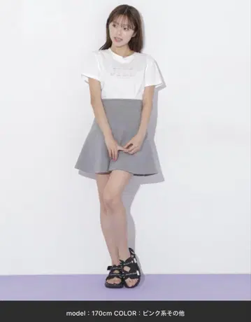 JILLSTUART 오가닉 자수 로고 T셔츠