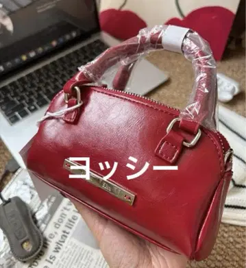 Matin Kim 숄더백 햇백 어깨 끈 포함 레드