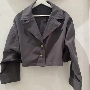 그레이 크롭 자켓