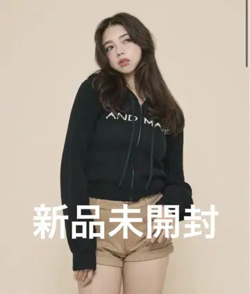 andmary Jeniffer 니트 후디 세트 블랙