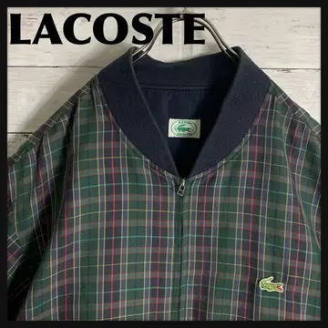 구제 의류 90s 라코스테 LACOSTE 블루종 자수 로고 체크