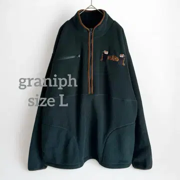 1428 graniph 그라니프 다크 그린 IKAKU 이카쿠 플리스 자켓