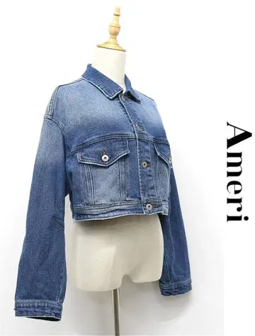 A392/AMERI VINTAGE 크롭 데님 자켓 숏 기장