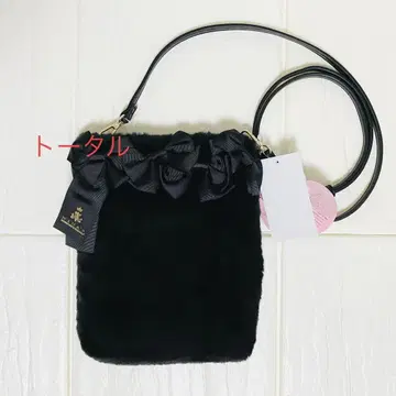 시마무라 아오키 미사코 x NINAS 리본 숄더백 짙은 블랙