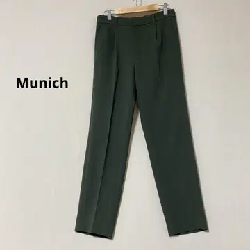 Munich 릴랙스 테이퍼드 팬츠 뒤 밴딩 M 다크 그린