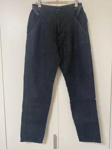 파드칼레 린넨 테이퍼드 팬츠 흑먹색