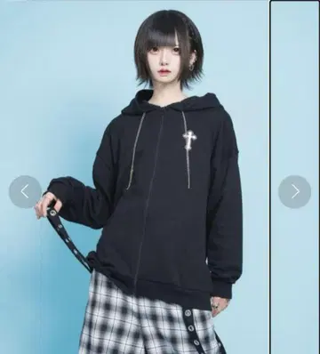 하울즈 Hauls 병약미 크로스 ZIP 후드티