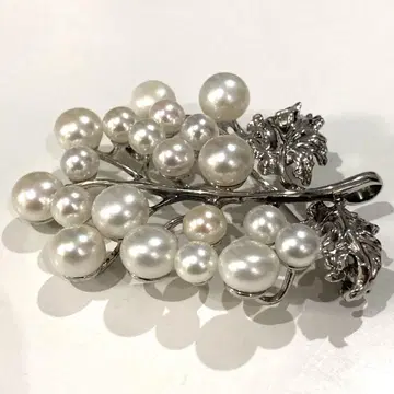 펄 브로치 진주 실버 925 silver 각인