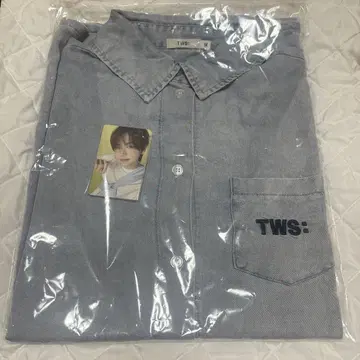 TWS 데님 셔츠 트레이딩 카드 포함 M 사이즈